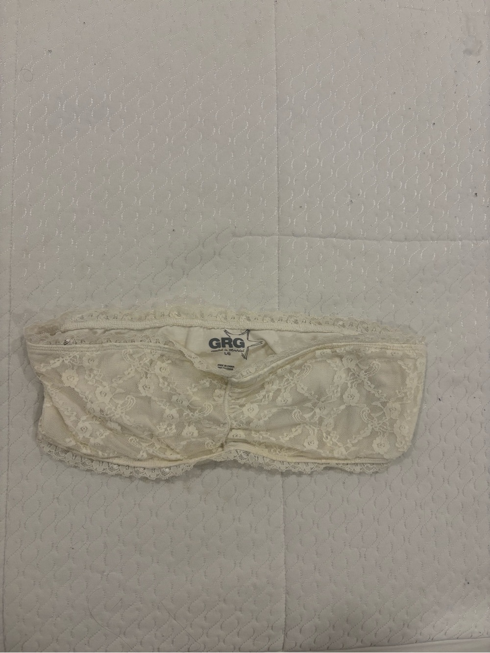 2/30$ Garage Lace Bandeau Bra - Ivory